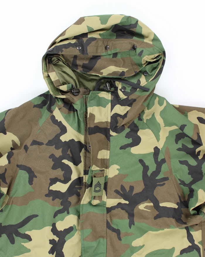 00s Vintage US Army Gore-Tex Woodland Camo Parka - Medium Regular