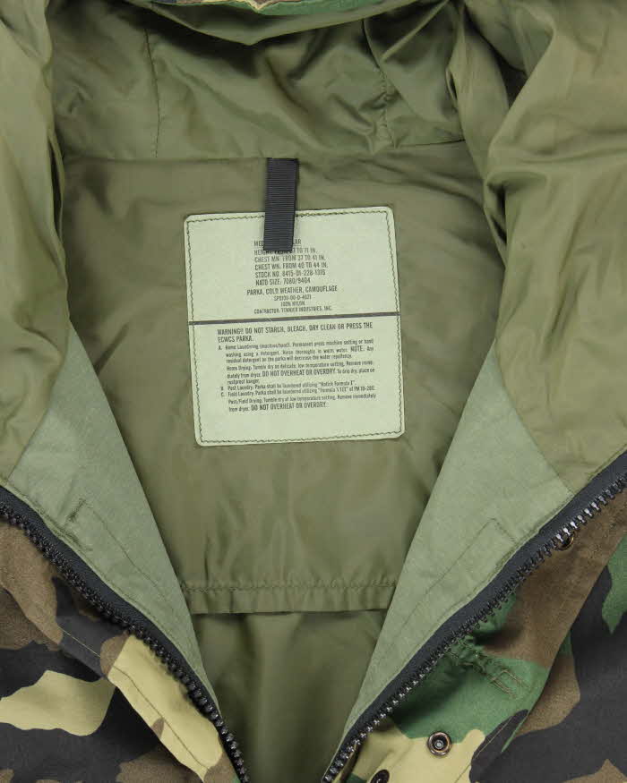 00s Vintage US Army Gore-Tex Woodland Camo Parka - Medium Regular