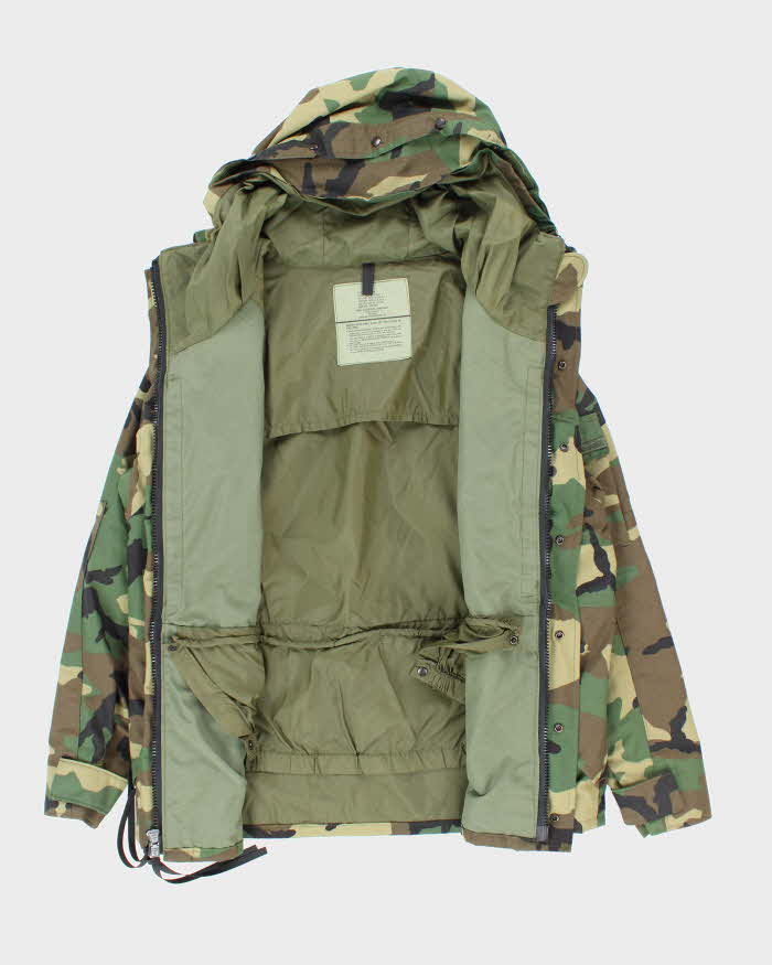 00s Vintage US Army Gore-Tex Woodland Camo Parka - Medium Regular