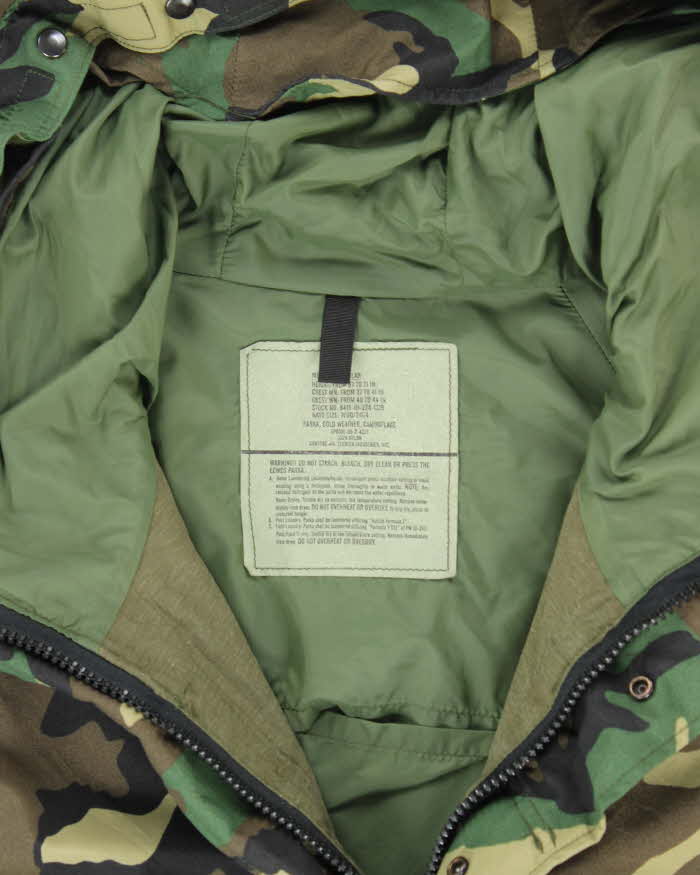 00s Vintage US Army Gore-Tex Woodland Camo Parka - X-Large
