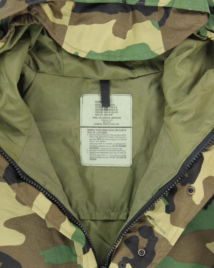 00s Vintage US Army Gore-Tex Woodland Camo Parka - X-Large