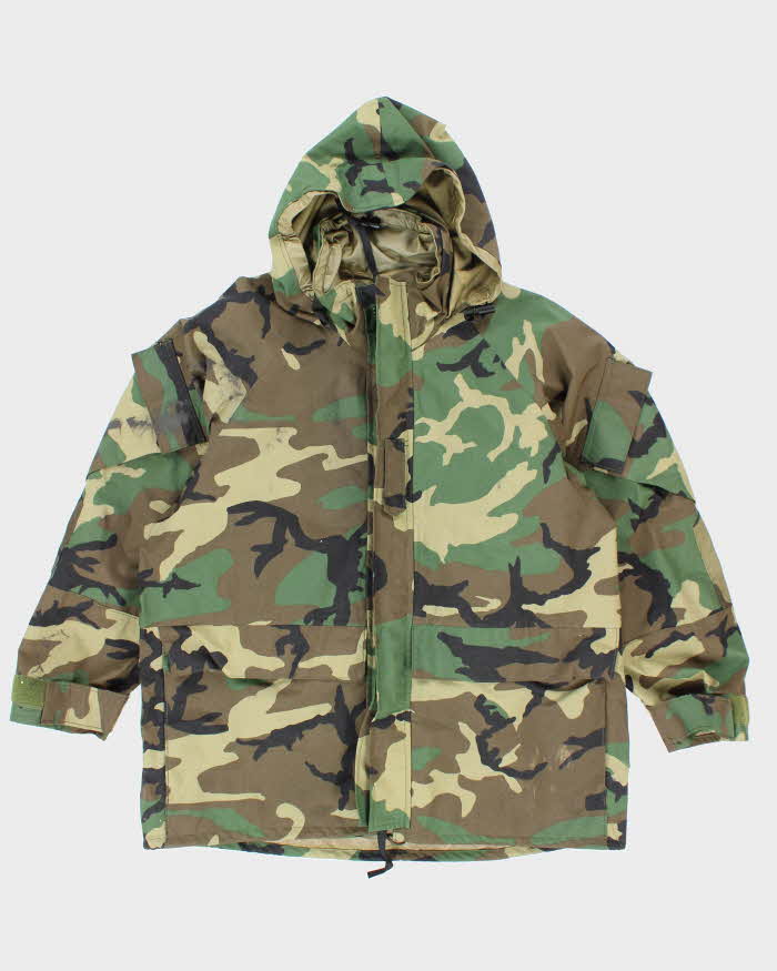 00s Vintage US Army Gore-Tex Woodland Camo Parka - Large Short