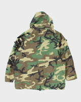 00s Vintage US Army Gore-Tex Woodland Camo Parka - Large Short