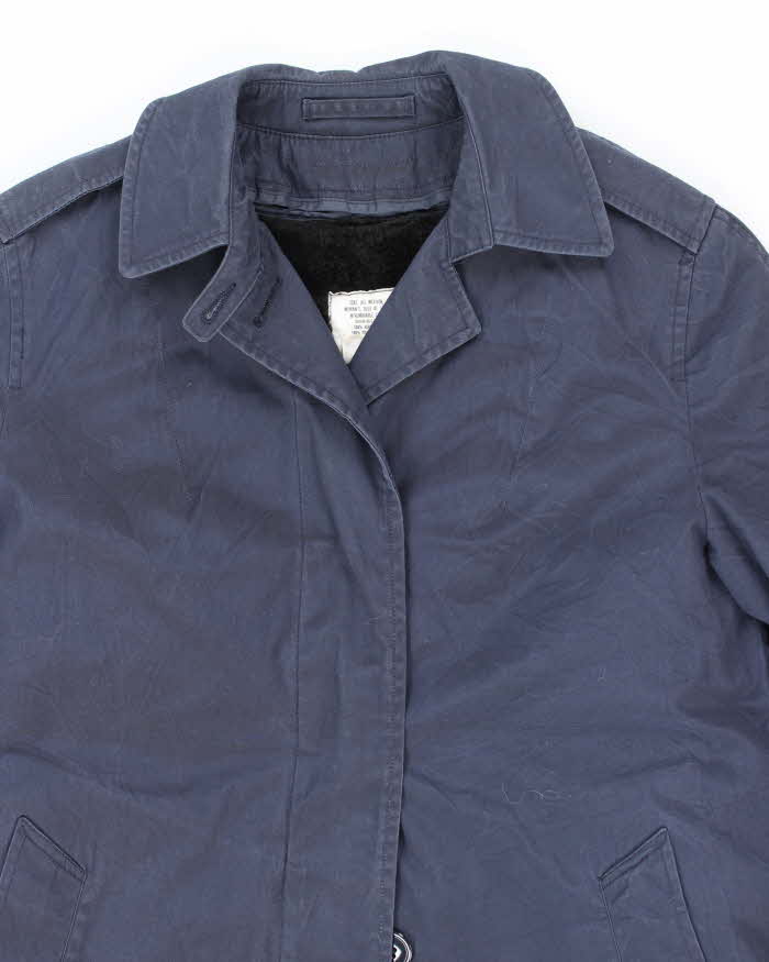 80s Vintage US Navy Women's Overcoat w/ Liner - Small