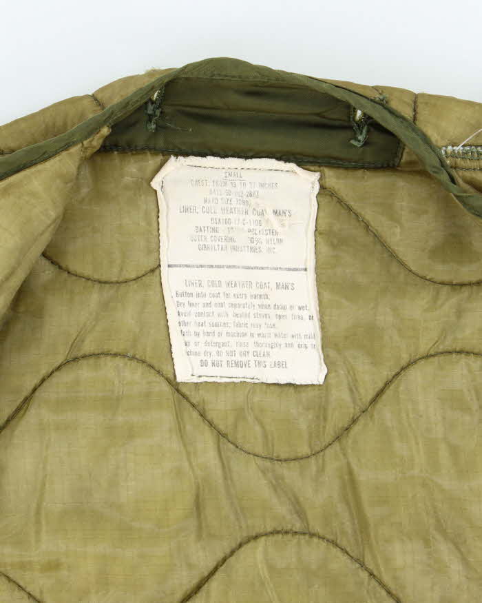 70s Vintage US Air Force Field Jacket Liner - Small