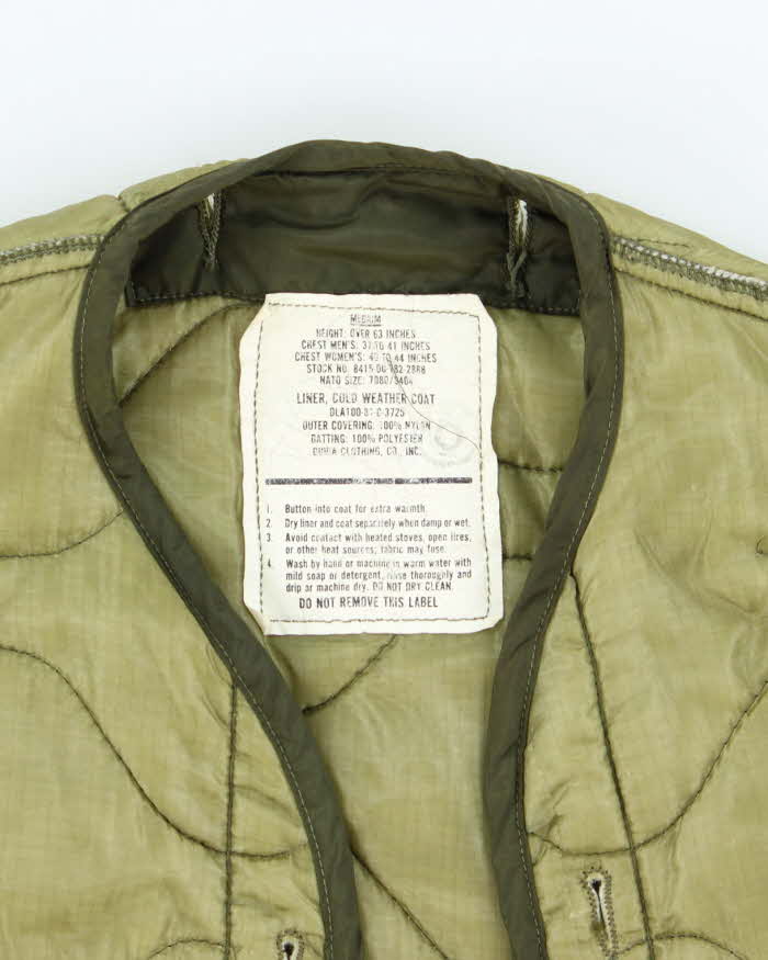 70s Vintage US Air Force Field Jacket Liner - Large