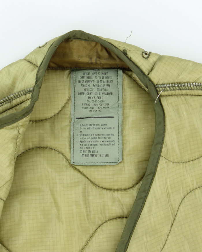 80s Vintage US Air Force Field Jacket Liner - Large