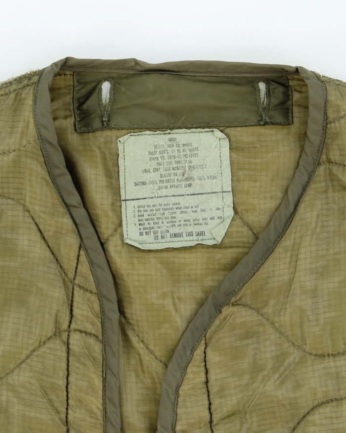 80s Vintage US Army M65 Jacket Liner - X-Large