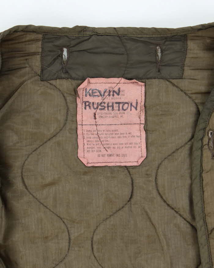 80s Vintage US Army M65 Jacket Liner - Large