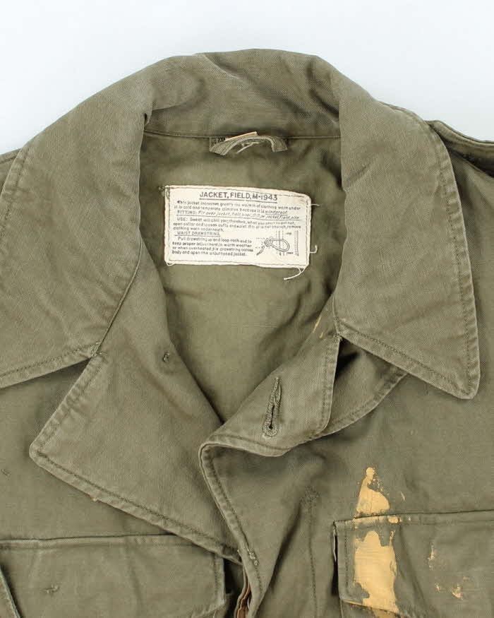 40s WWII Vintage US Army M-1943 Jacket - Medium