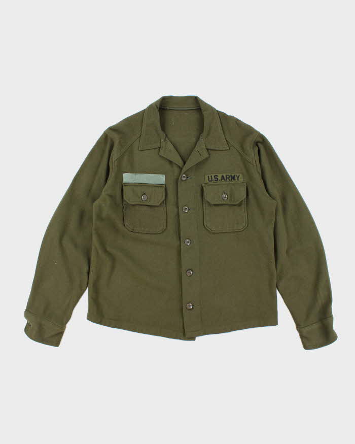 60s Vintage US Army Wool Field Shirt - Large