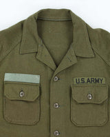 60s Vintage US Army Wool Field Shirt - Large