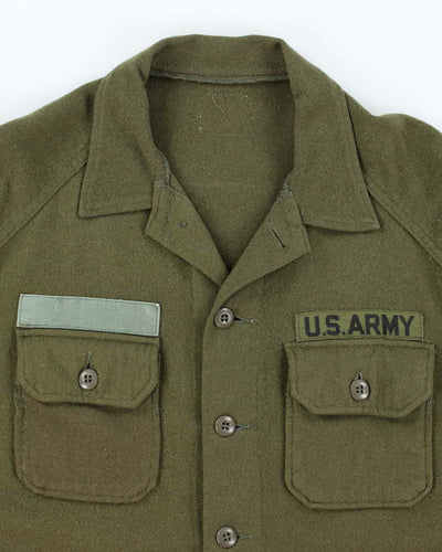60s Vintage US Army Wool Field Shirt - Large