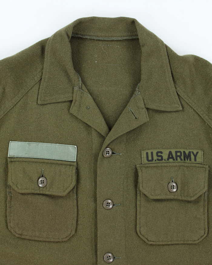 60s Vintage US Army Wool Field Shirt - Large