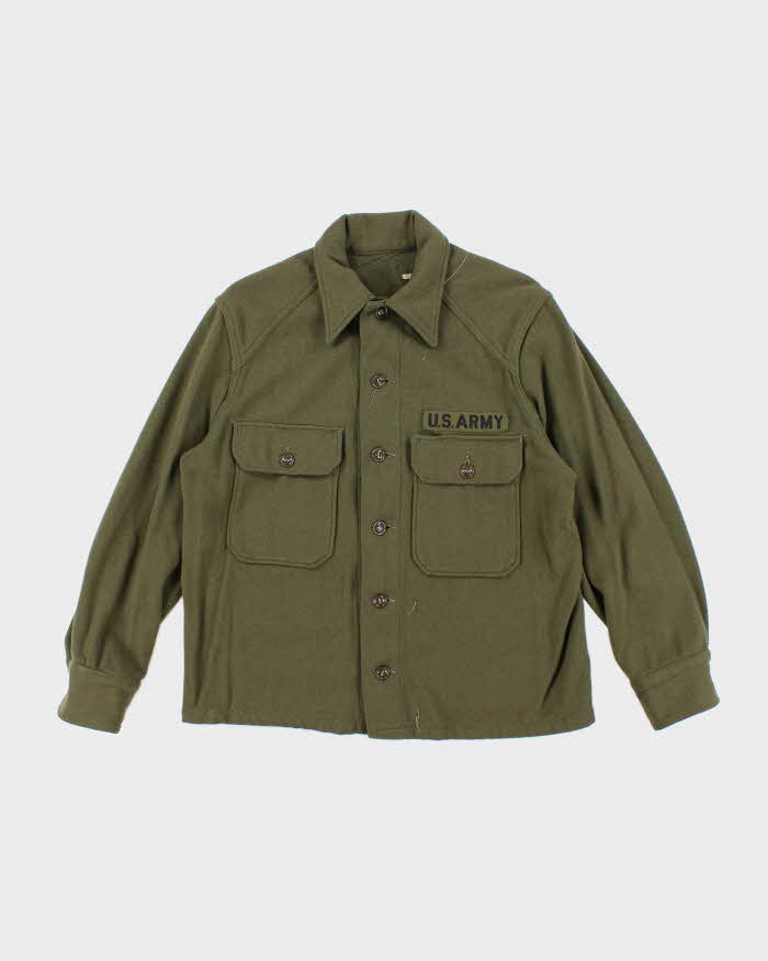 50s Vintage US Army Wool Field Shirt - Large