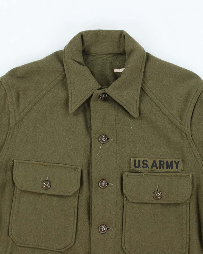50s Vintage US Army Wool Field Shirt - Large
