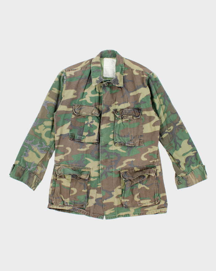 70s Vintage US Army RDF ERDL Combat Coat - Medium