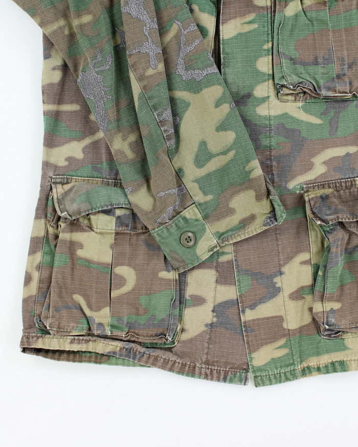 70s Vintage US Army RDF ERDL Combat Coat - Medium