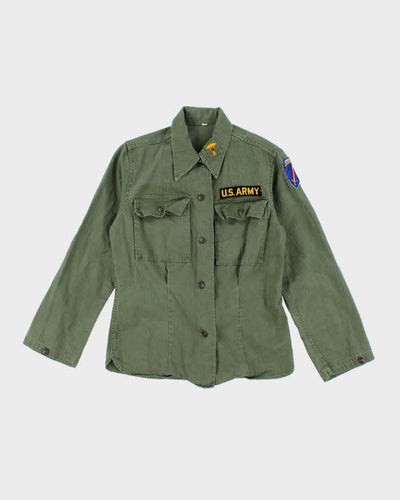 50s Vintage US Army Women's HBT Shirt - Small