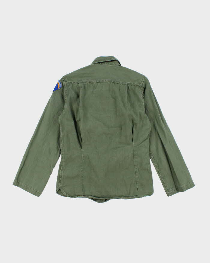 50s Vintage US Army Women's HBT Shirt - Small