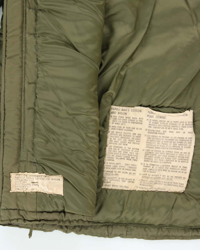 70s Vintage Canadian Army ECW Parka &amp; Liner - Large