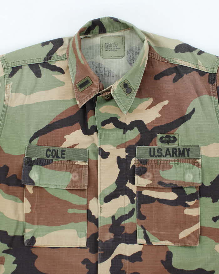 90s Vintage US Army Woodland BDU Jacket - Large