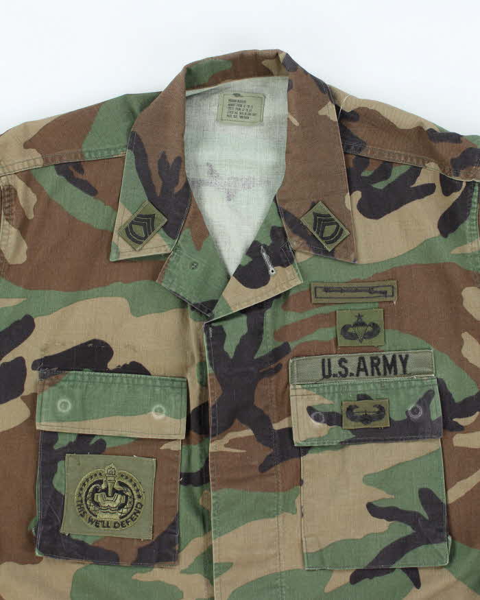 90s Vintage US Army Woodland BDU Jacket - Large