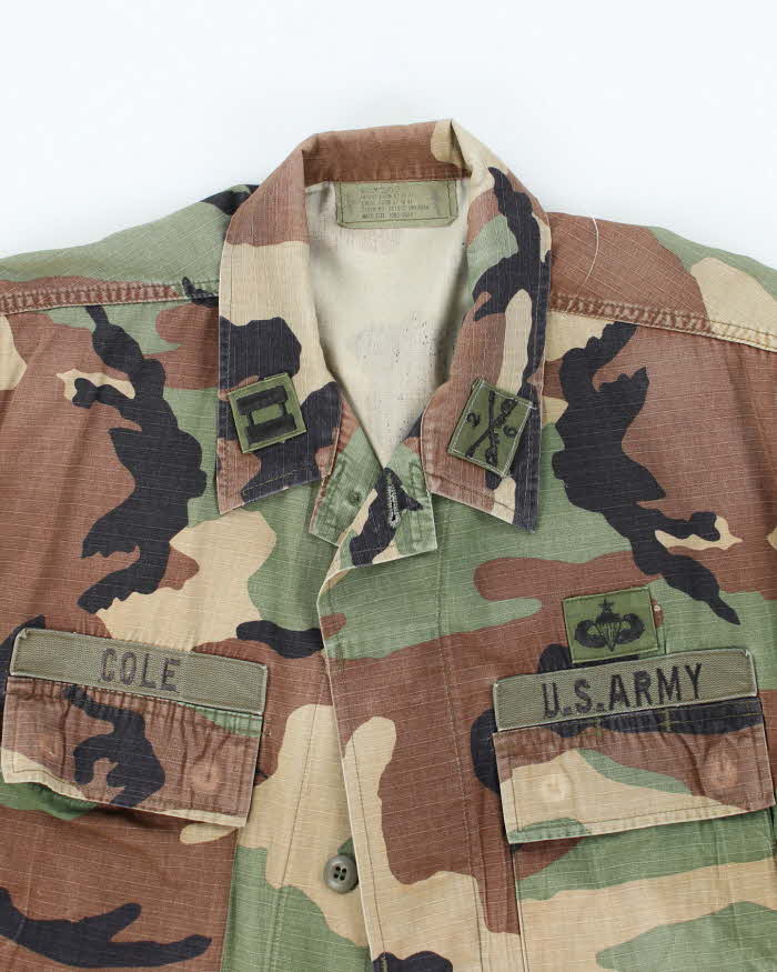 90s Vintage US Army Woodland BDU Jacket - Large