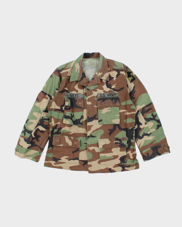 90s Vintage US Army Woodland BDU Jacket - Medium Short