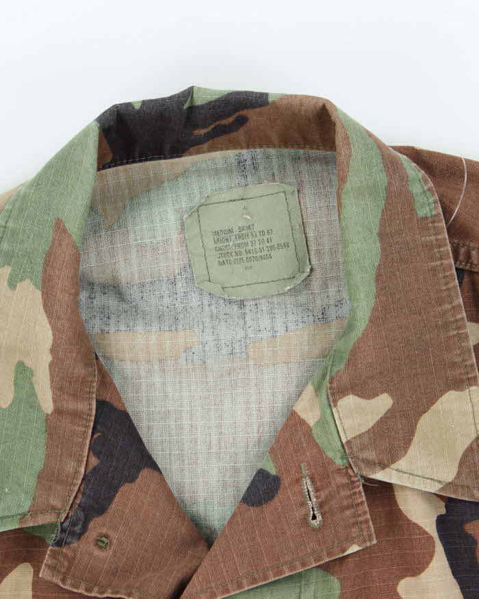 90s Vintage US Army Woodland BDU Jacket - Large