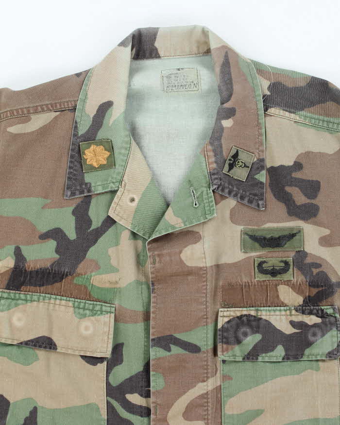 90s Vintage US Army Woodland BDU Jacket - Large