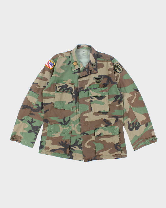 90s Vintage US Army Woodland BDU Jacket - Medium Long