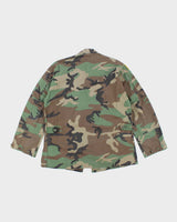 90s Vintage US Army Woodland BDU Jacket - Medium Long