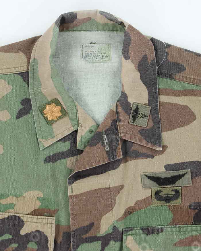 90s Vintage US Army Woodland BDU Jacket - Large