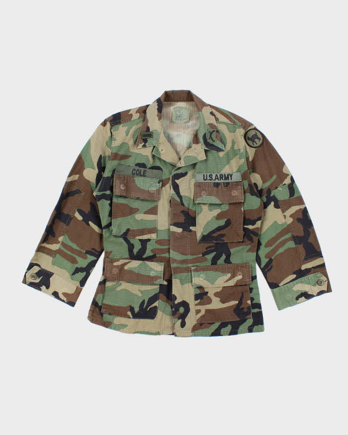 90s Vintage US Army Woodland BDU Jacket - X-Small X-Short