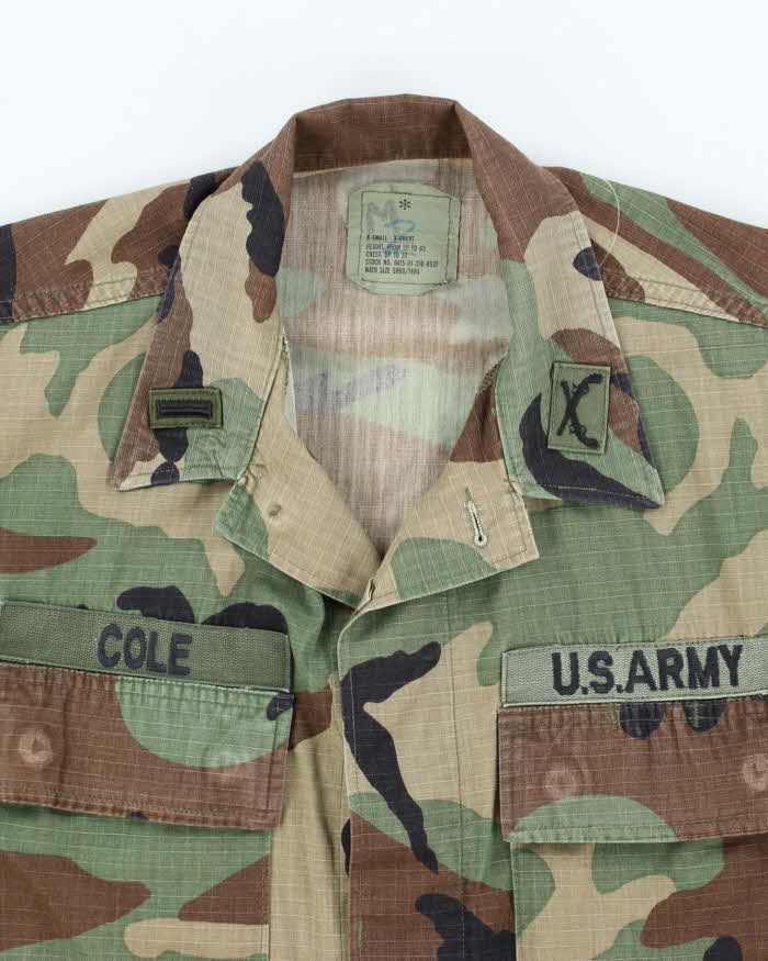 90s Vintage US Army Woodland BDU Jacket - X-Small