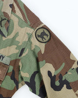 90s Vintage US Army Woodland BDU Jacket - X-Small X-Short