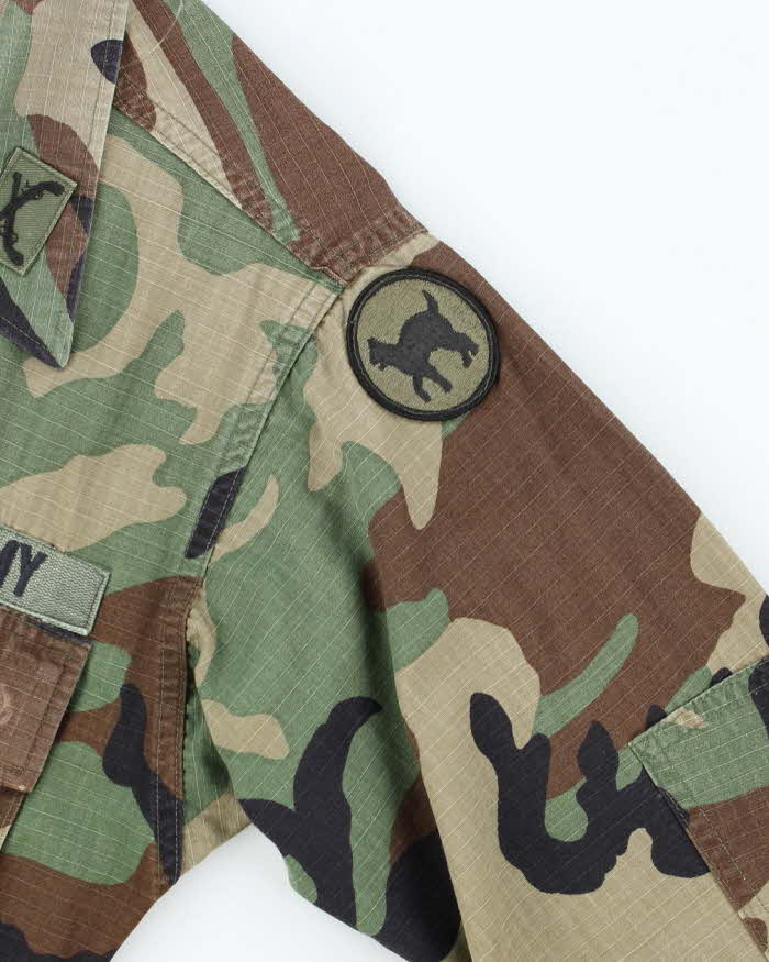 90s Vintage US Army Woodland BDU Jacket - X-Small X-Short
