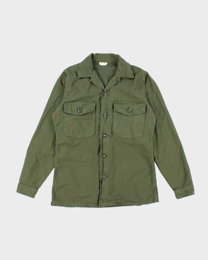 60s Vintage US Army OG-107 Utility Shirt - Small