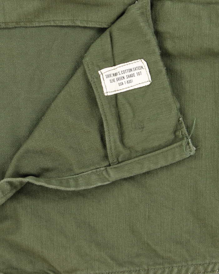 60s Vintage US Army OG-107 Utility Shirt - Small