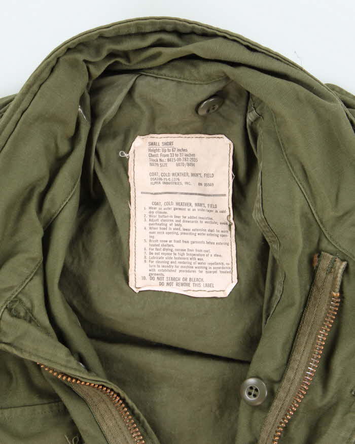 70s Vintage US Army M65 Field Jacket - Small