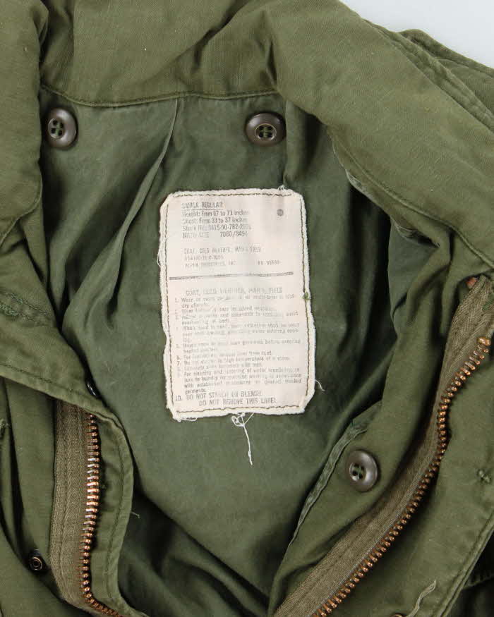 70s Vintage US Army M65 Field Jacket - Small