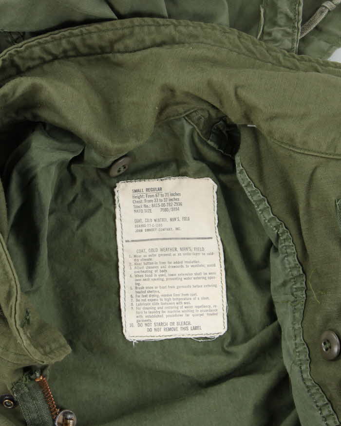 70s Vintage US Army M65 Field Jacket - Small