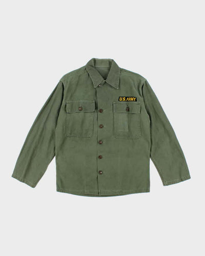 60s Vintage US Army OG-107 Utility Shirt - Large