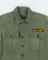 60s Vintage US Army OG-107 Utility Shirt - Large