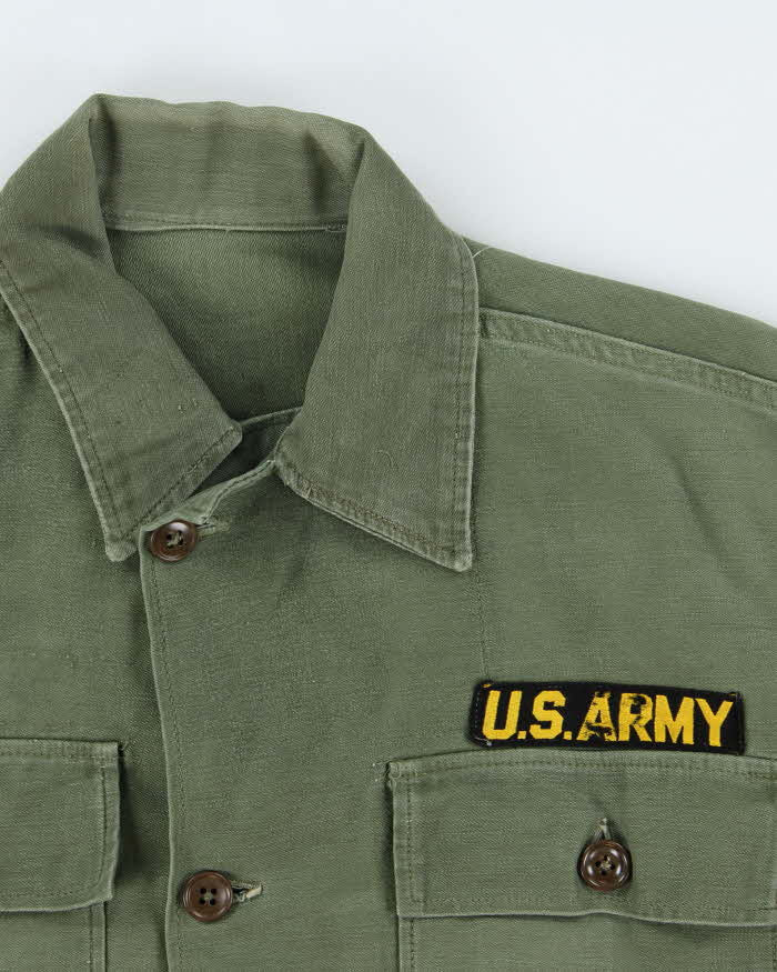 60s Vintage US Army OG-107 Utility Shirt - Large