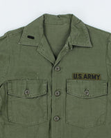 60s Vintage US Army OG-107 Utility Shirt - Medium