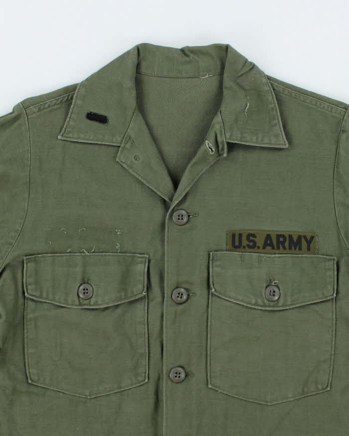 60s Vintage US Army OG-107 Utility Shirt - Medium