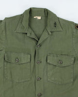 60s Vintage US Army OG-107 Utility Shirt - Large