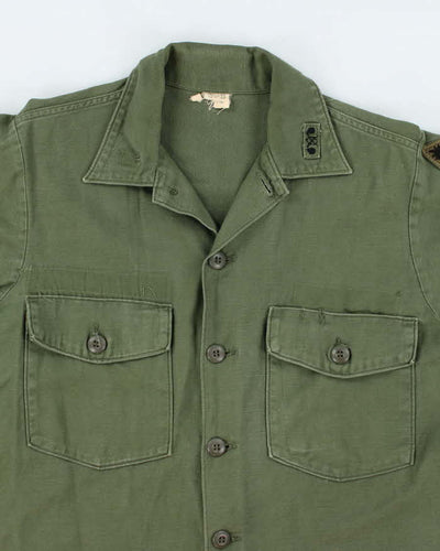 60s Vintage US Army OG-107 Utility Shirt - Large